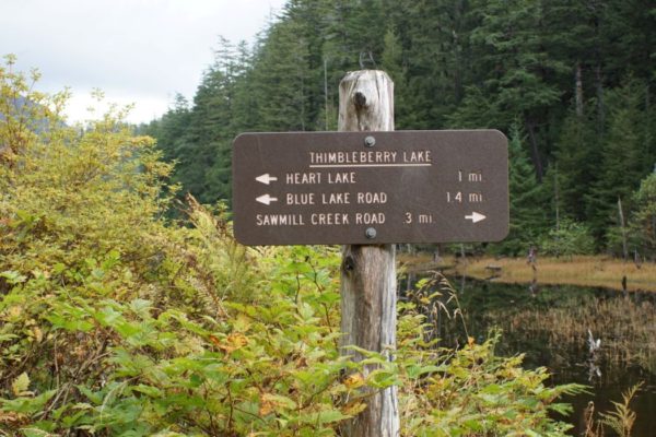 Thimbleberry Lake Sign