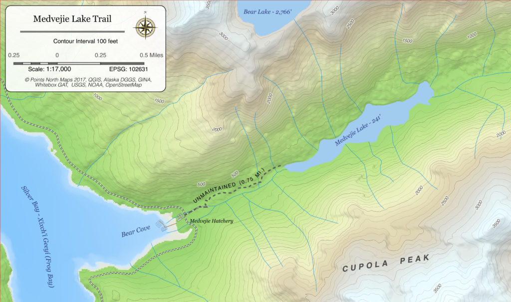 Medvejie Trail Map