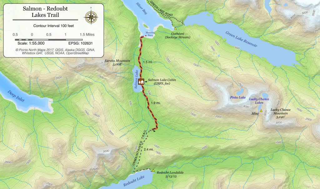 Map of Salmon Lake Trail