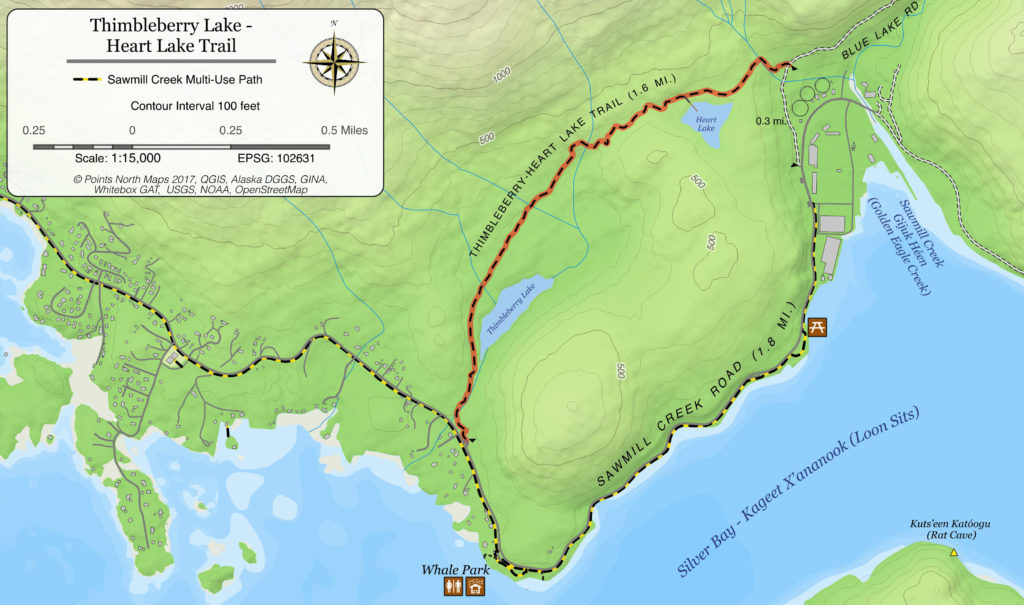 Thimbleberry/Heart Lake Trail Map