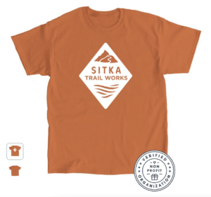 Burnt Orange T-Shirt with large Sitka Trail Works logo on front